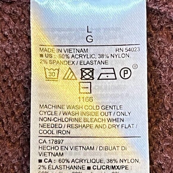 Old Navy Slow Motion Open Knit Oversized Cardigan With Pockets Large Plump Plum - Picture 5 of 5